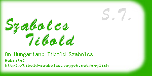 szabolcs tibold business card